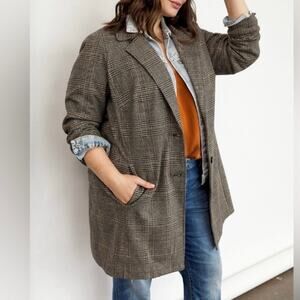 Avec Les Filles Plaid Long Line Blazer size XS